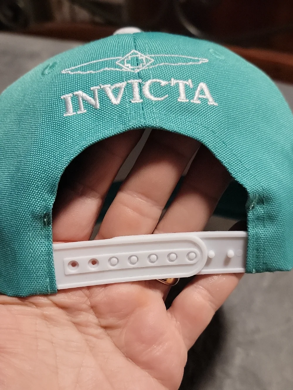 NWT Invicta Reversed BBSD Turquoise White 6 Panel Baseball Hat Cap 